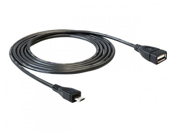 USB Kabel Delock A -> Micro-B OTG Bu/St 0.50m sw