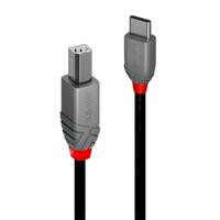 Lindy 3m USB 2.0 Typ C an B Kabel, Anthra Line