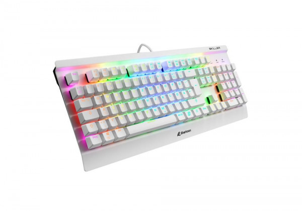 Sharkoon Gaming Tastatur Skiller SGK30 weiß-rot DE