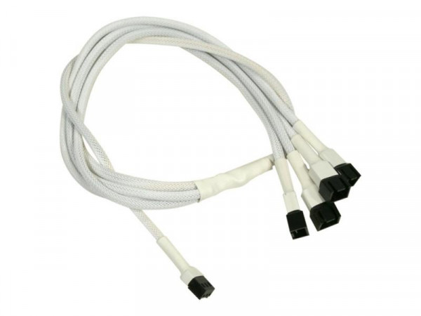 Kabel Nanoxia 3-Pin auf 4 x 3-Pin Adapter, 60 cm, weiß