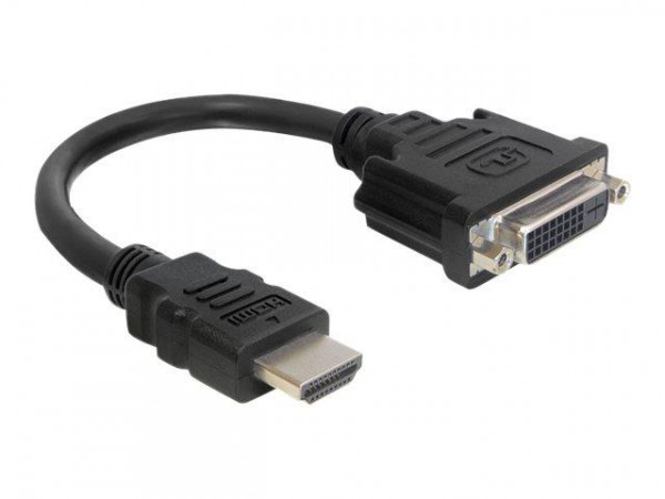 HDMI Adapter Delock A -> DVI(24+5) St/Bu Kabellänge 20cm