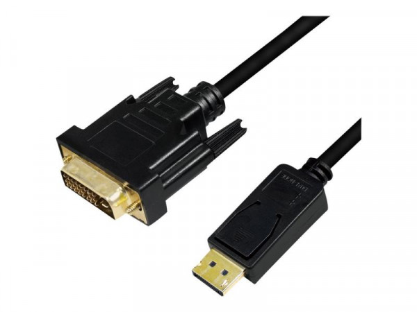 LogiLink DisplayPort-Kabel DP 1.2 zu DVI 1.2 3,0m schwarz
