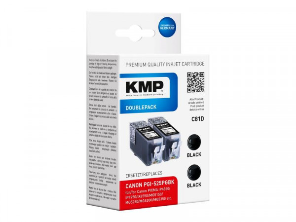 KMP Patrone Canon PGI525PGBK black Doppel.325S. C81D