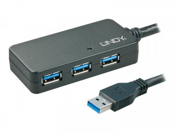 Lindy USB 3.0 Aktiv-Verlängerungs-Hub Pro 4 40m | K&M Computer