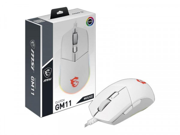 Maus MSI Clutch GM11 WHITE Gaming Maus,USB