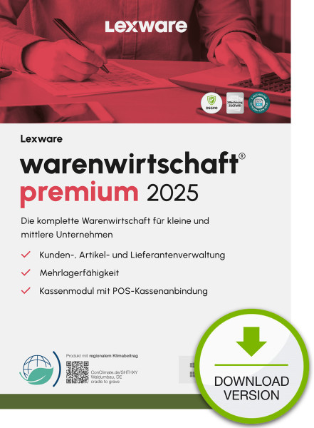 Lexware ESD warenwirtschaft premium 2025 Download Jahresver