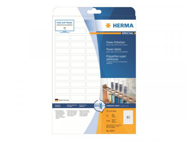 HERMA Etiketten A4 weiß 37 x 13 mm extrem haftend 2125 St.