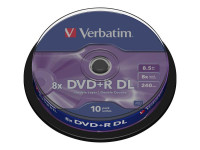 DVD+R Verbatim 8,5GB 10pcs Pack double 8x Spindel retail DVD+R Verbatim 8,5GB 10pcs Pack double 8x Spindel retail