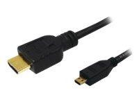 LogiLink HDMI-Kabel Ethernet A -> micro D St/St 1.00m bk