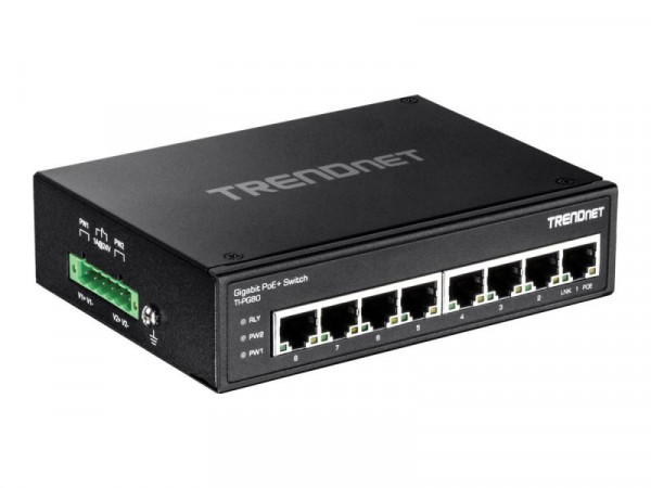 TRENDnet Switch 8-port Industrial Gbit PoE+ metal IP 30 200W