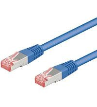Netzwerkkabel Cat6 S/FTP LSOH, 1,0m, blau, Bulk