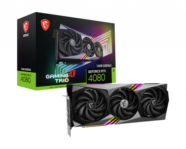 MSI RTX4080 GAMING X TRIO 16GB GDDR6X HDMI 3xDP