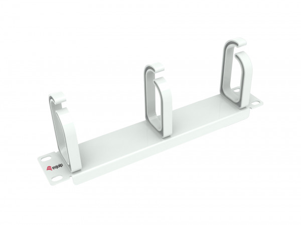 Equip Kabeldurchführung 10" 1HE 3x Plastikringe weiß