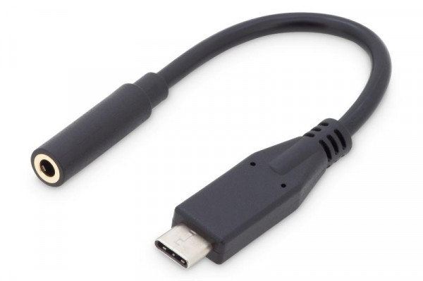 DIGITUS USB Type-C Audio Adapterkabel, Type-C/St,Klinke/Bu