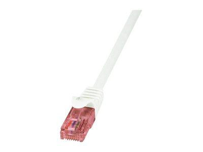 LogiLink Patchkabel RJ45 U/UTP Cat6 0,50m weiß Primeline