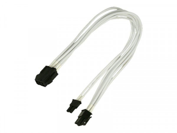 Kabel Nanoxia PCI-E 6- auf 6+2-Pin, 30 cm, Single, weiß