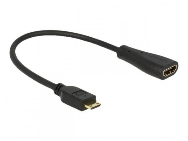 HDMI Kabel Delock Ethernet A -> mini C Bu/St 0.23m