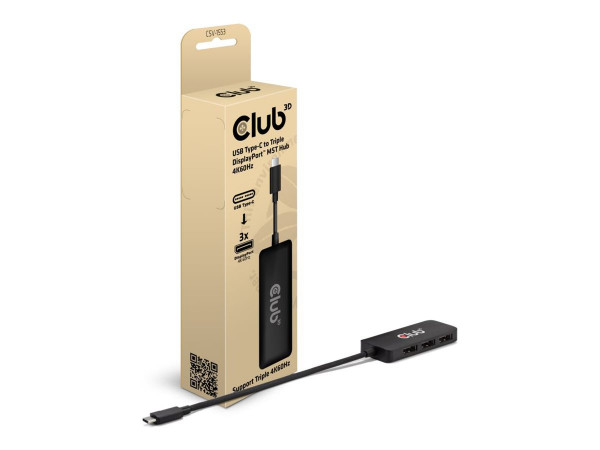 Club3D MST-Hub USB 3.2 Typ C > 3x DP 4K60Hz