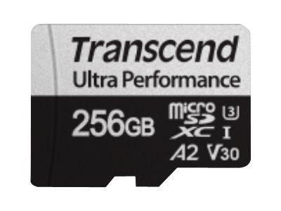 SD microSD Card 256GB Transcend SDXC USD340S w/Adapter