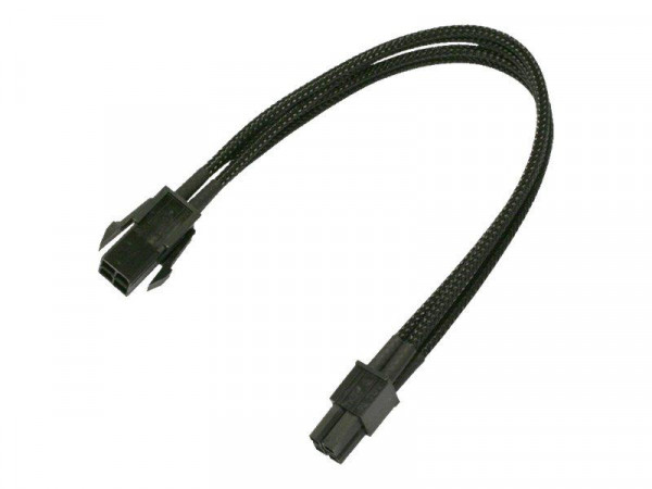 Kabel Nanoxia P4 Verlängerung, 30 cm, Single, schwarz