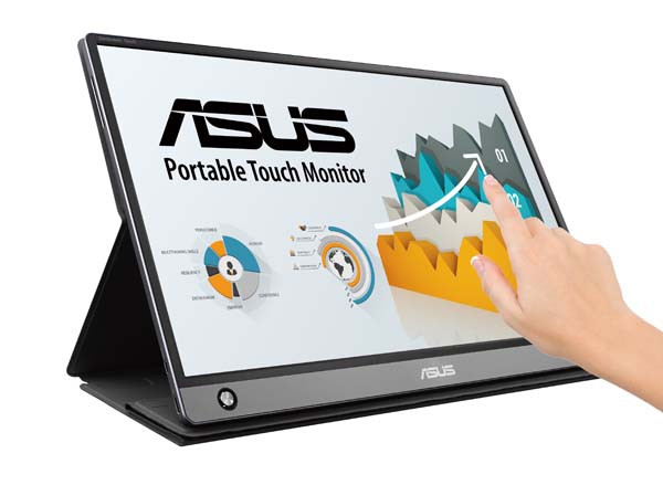 ASUS 39,6cm Profess.MB16AMT Mobile-Monitor USB Touch Akku