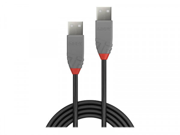 LINDY USB 2.0 Kabel Typ A/A Anthra Line M/M 3m