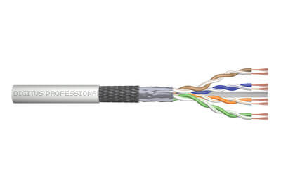 DIGITUS CAT 6 SF/UTP Twisted Pair Roh-Patchkabel, 305m,grau