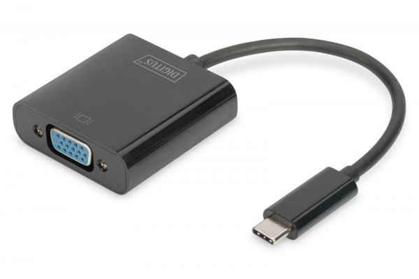 DIGITUS Adapter USB3.0/C -> VGA 19.5cm schwarz