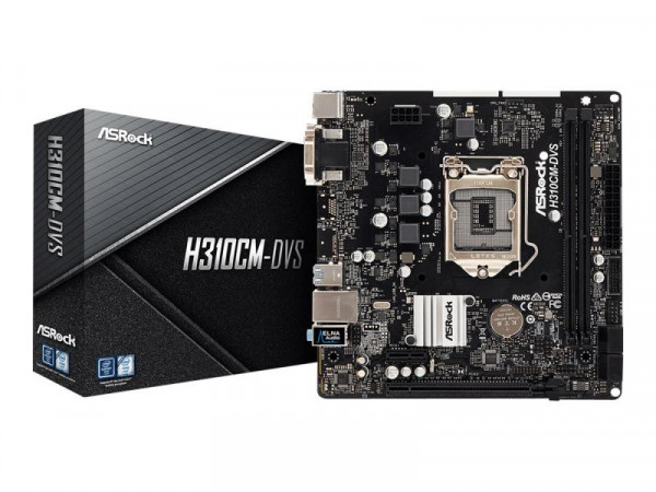 Mainboard ASRock H310CM-DVS 1151 M-ATX D-Sub/DVI