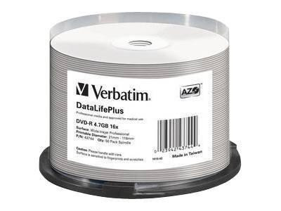 DVD-R Verbatim 4,7GB 50pcs Spin Wide printable no-ID 16x