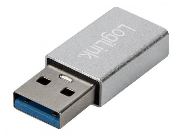LogiLink Adapter USB 3.2 Gen1 Type-C,USB-A/M zu USB-C/F,silb