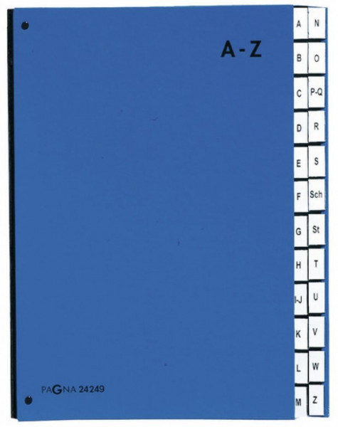 PAGNA Pultordner Color 24 Fächer A-Z blau