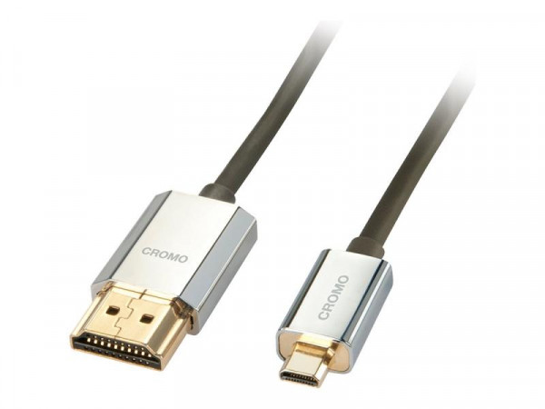 Lindy HDMI High Speed Kabel an Micro HDMI CROMO Slim 3m