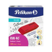 Pelikan Radierer RW40, Rot, Schachtel mit 40 Stück
