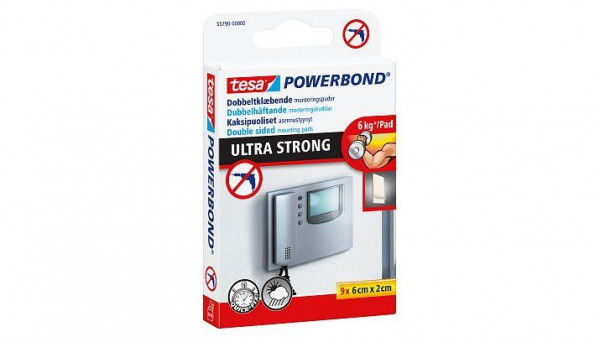 tesa Powerbond Montagepads Ultra Strong 9 St. 0,06m 20mm