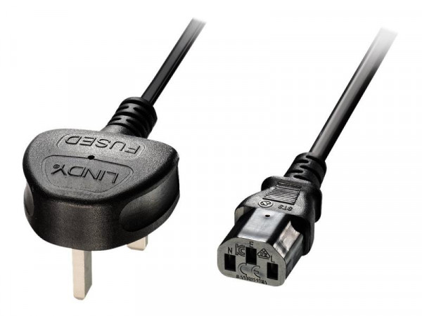 Lindy IEC-Netzkabel UK IEC-320 C13 5A 3 Pin 2m