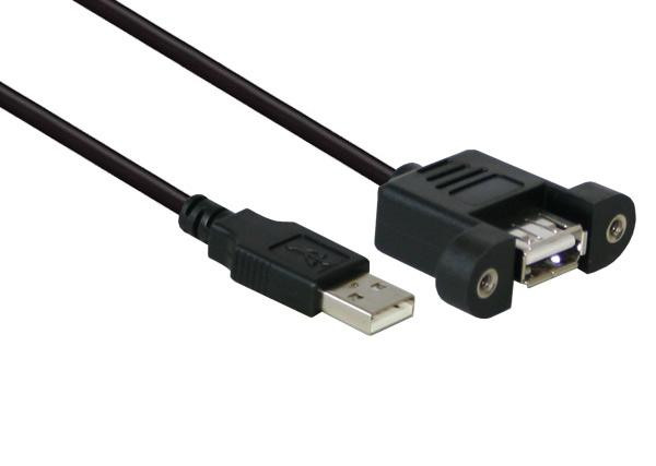 KAB 3m USB2.0 Verlängerung St.A an Einbaubuchse A