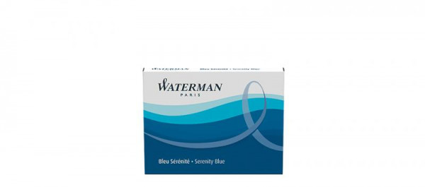 Waterman Tintenpatrone Stand. Serenity Blue 8 Stück