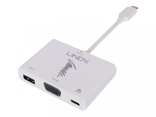 Lindy Konverter USB 3.1 Typ C auf VGA & USB Typ A