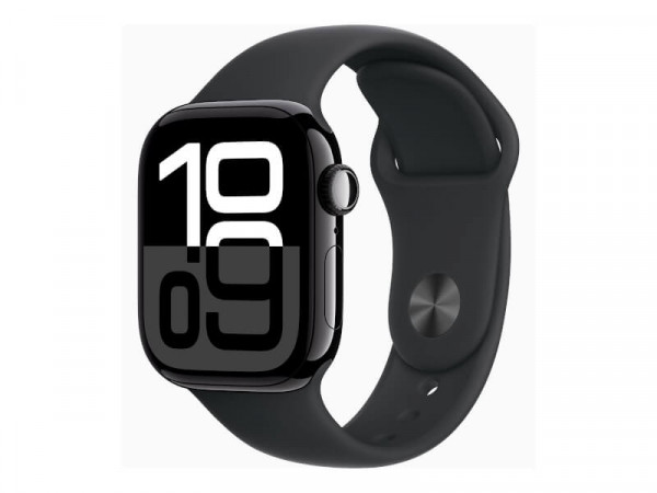 Apple Watch 10 Cell. 42mm Jet Black Alu (Black Sport) S/M