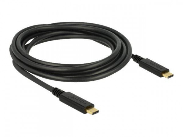 DELOCK Kabel USB C > C E-Marker 5A 3.0m schwarz