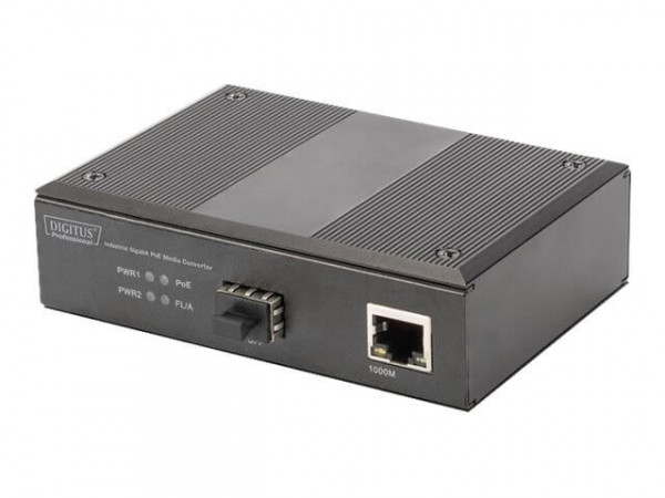 DIGITUS 10/100/1000Base-TX PoE to 1000Base-FX Converter