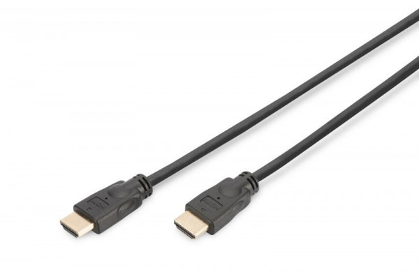 DIGITUS HDMI-Kabel A->A Ethernet St/St 5.0m schwarz gold
