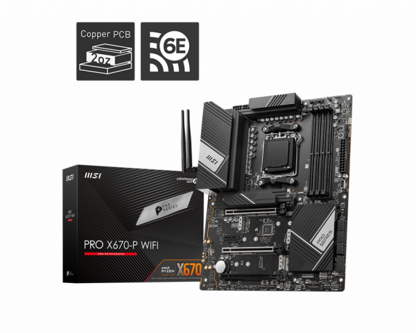 Mainboard MSI PRO X670-P WIFI (X670,AM5,ATX,AMD)