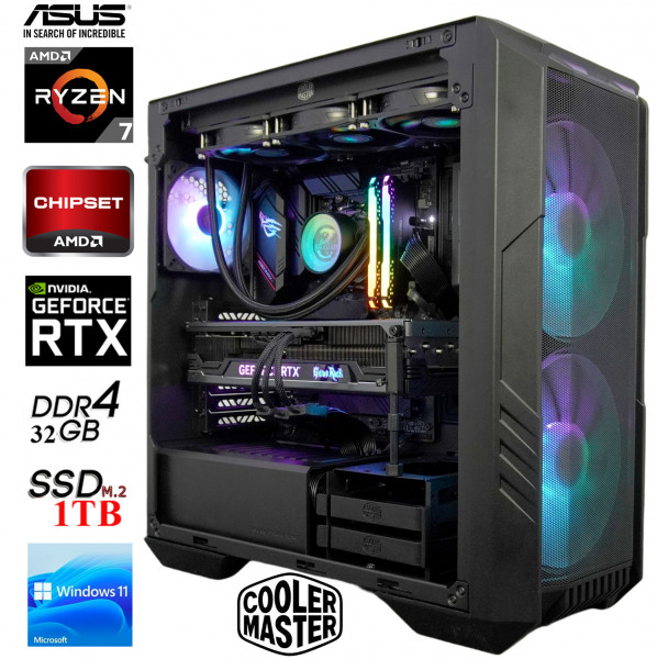 PC UltraGaming R7-5800X 32GB-DDR4 RTX4080 1TB-SSD W11Home