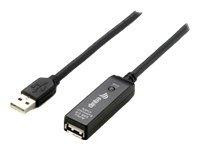 Equip USB Kabel A -> A St/Bu 10.00m sw Verl. aktiv