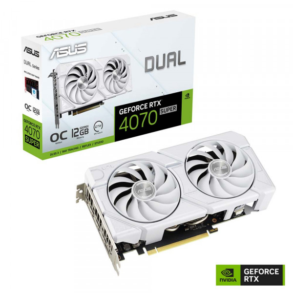 ASUS DUAL-RTX4070S-O12G-EVO-WHITE 12GB GDDR6X HDMI DP