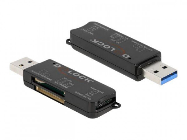 DELOCK SuperSpeed USB Card Reader für SD/ Micro SD/MS