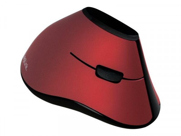 LogiLink Maus, ergonomisch vertikal, Funk 2.4 GHz, rot