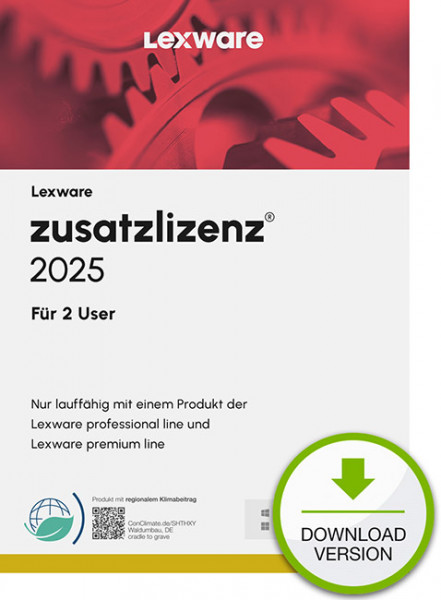 Lexware zusatzlizenz 2025 für 2 User ABO Download